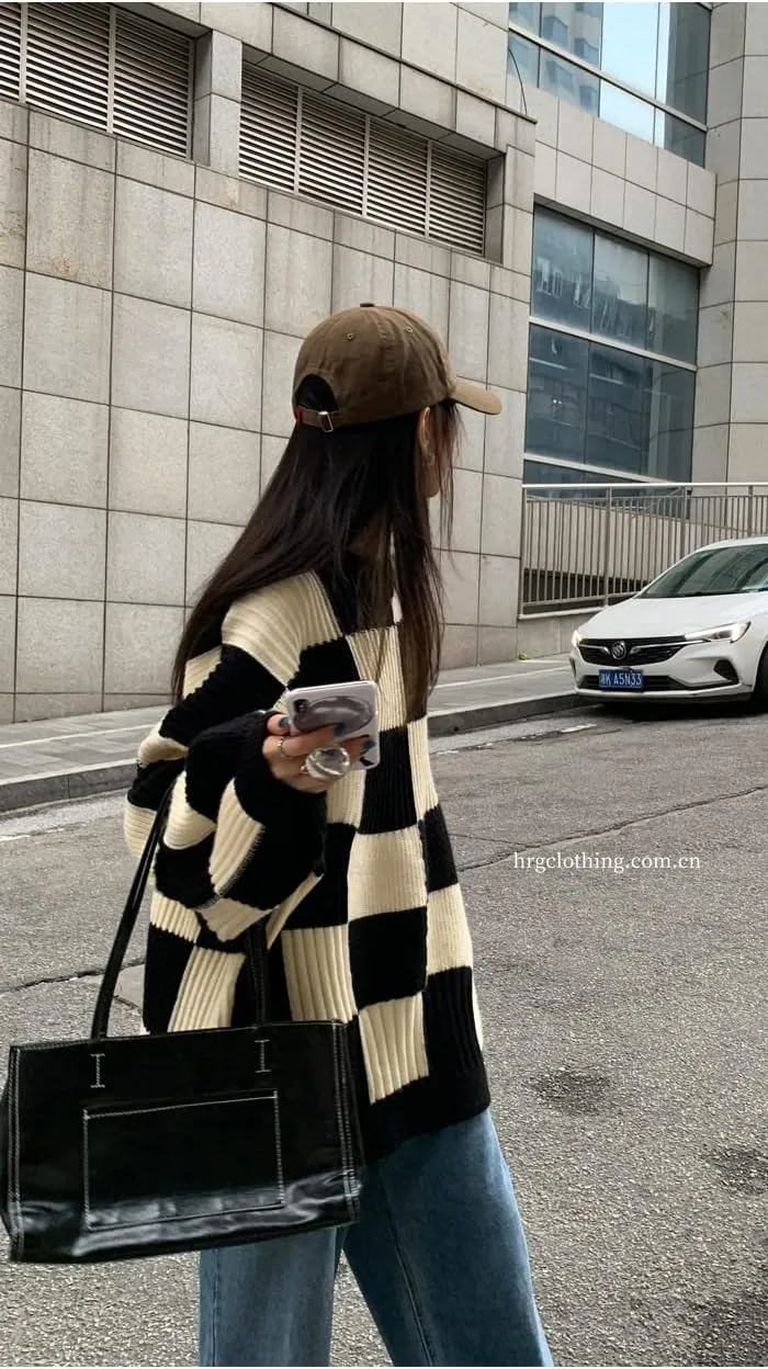 Grunge Clothes Grandpa Sweaters Vintage Aesthetic Baggy Dark Academia Clothing Plaid Striped Preppy Pullovers 2025