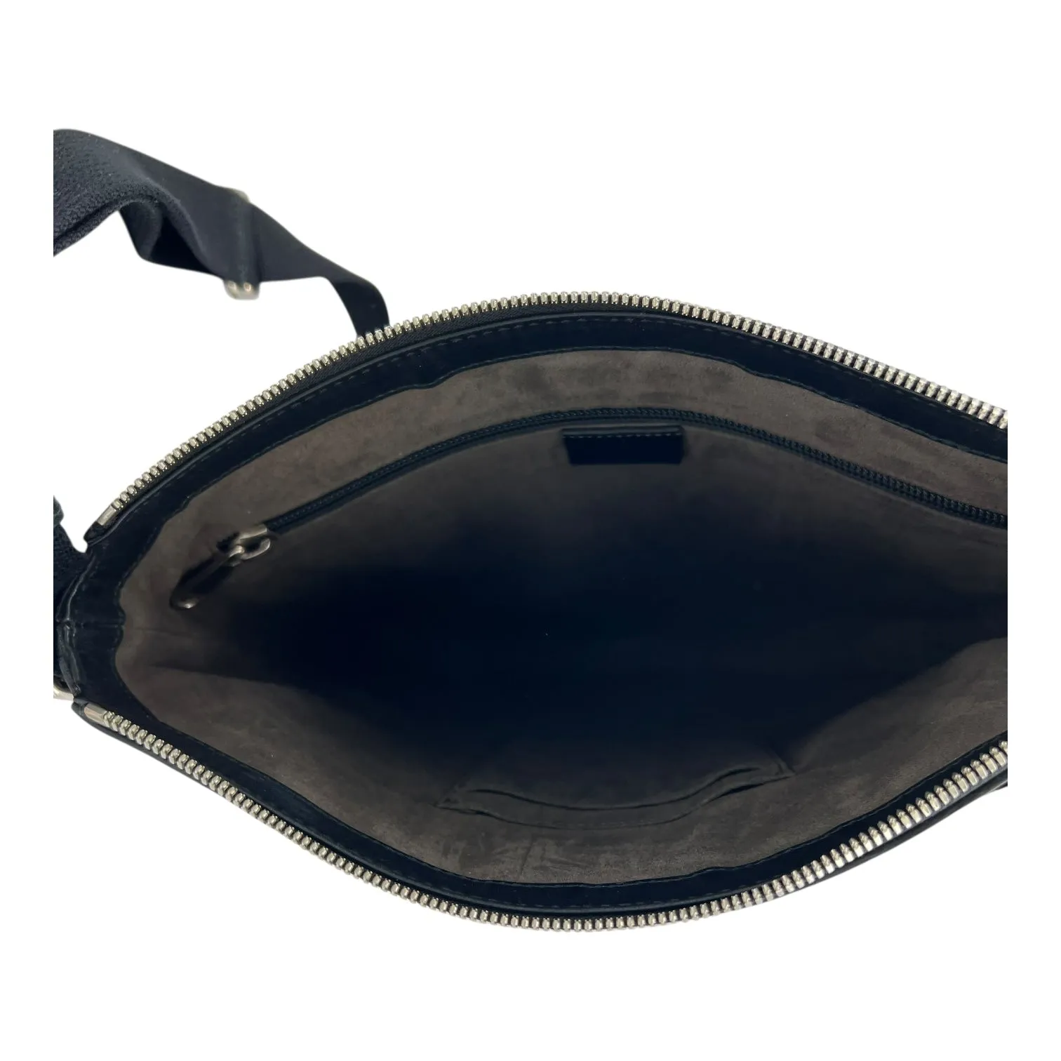 Guccissima Crossbody Bag Black in Calfskin, Silver hardware