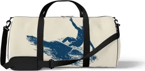 Gym Bag Sports Travel Bag Surfing Surfboard Weekender Bags with 2 Side Pocket Lightweight Waterproof Polyester Tote Bag for Swimming Yoga Women Men 9x17.6inch
