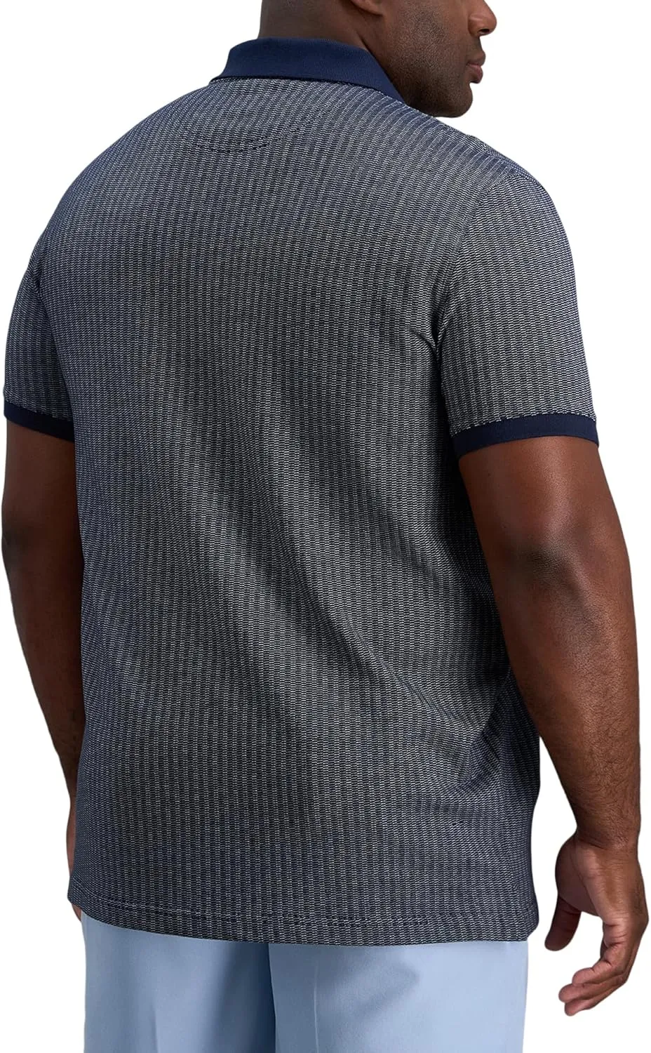 Haggar Men's Premium Comfort Quarter Zip Short Sleeve Polo Shirt