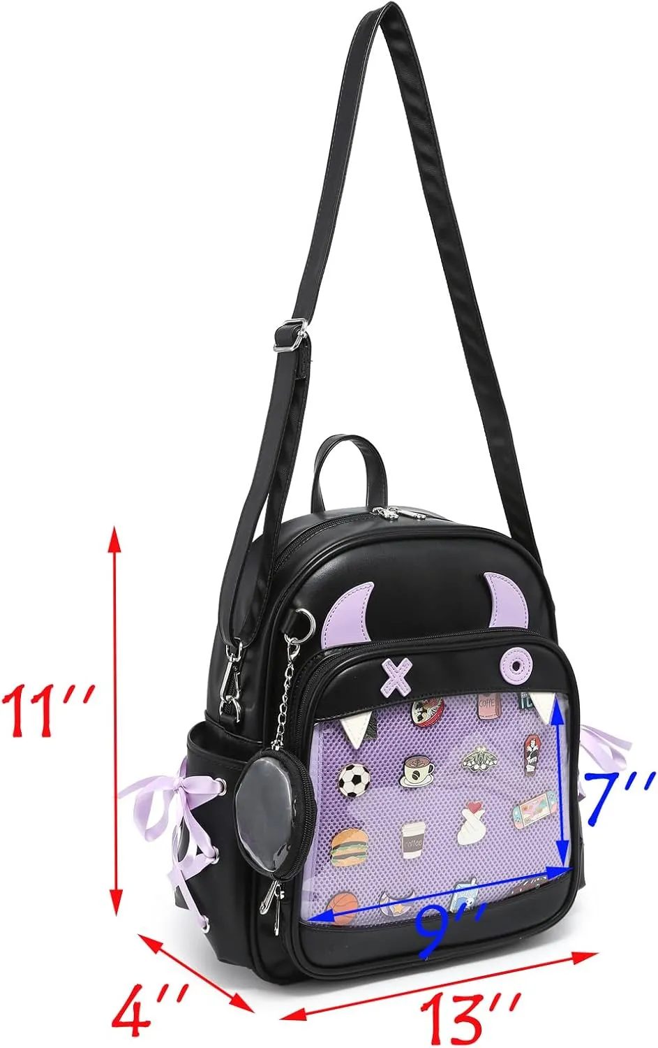 Halloween Purse Terror Sling Ita Bag Crossbody Bags PU Leather Backpack Shoulder Bag