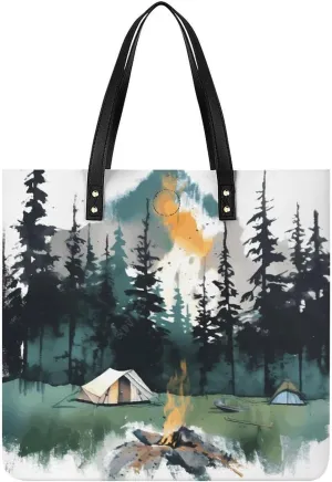 Handbags, Wilderness Camping Printed Handbags,fashion Handbags,travel Handbags,computer Handbags,cute Shoulder Bags