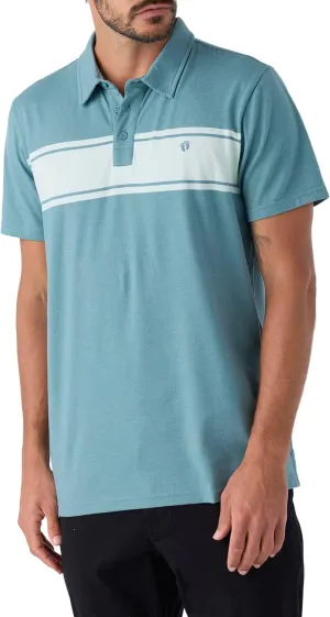 Hang Ten Mens All-Over Striped Knit T-Shirt - Casual Shirts for Men - Vintage Inspired Short Sleeve Knit Tee