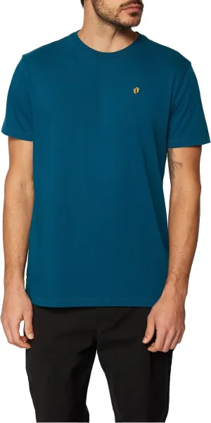 Hang Ten Mens Solid Knit T-Shirt - Casual Shirts for Men - Vintage Inspired Short Sleeve Knit Tee