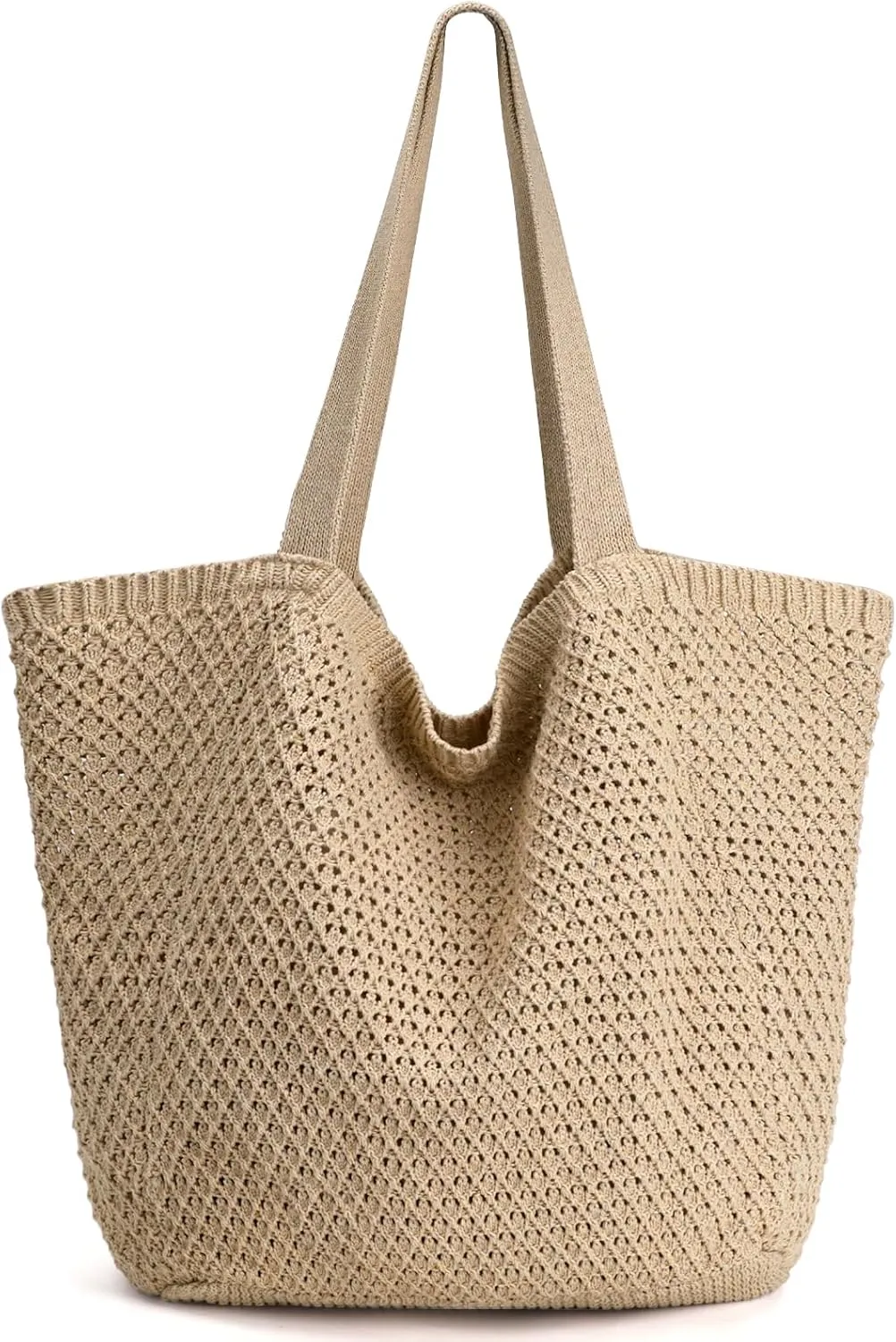 hatisan Crochet Bags for Women - Summer Beach Tote, Aesthetic Hippie Knit Bag