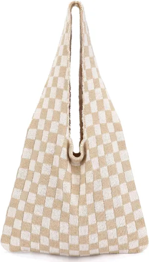 hatisan Crochet Bags for Women - Summer Beach Tote, Aesthetic Hippie Knit Bag