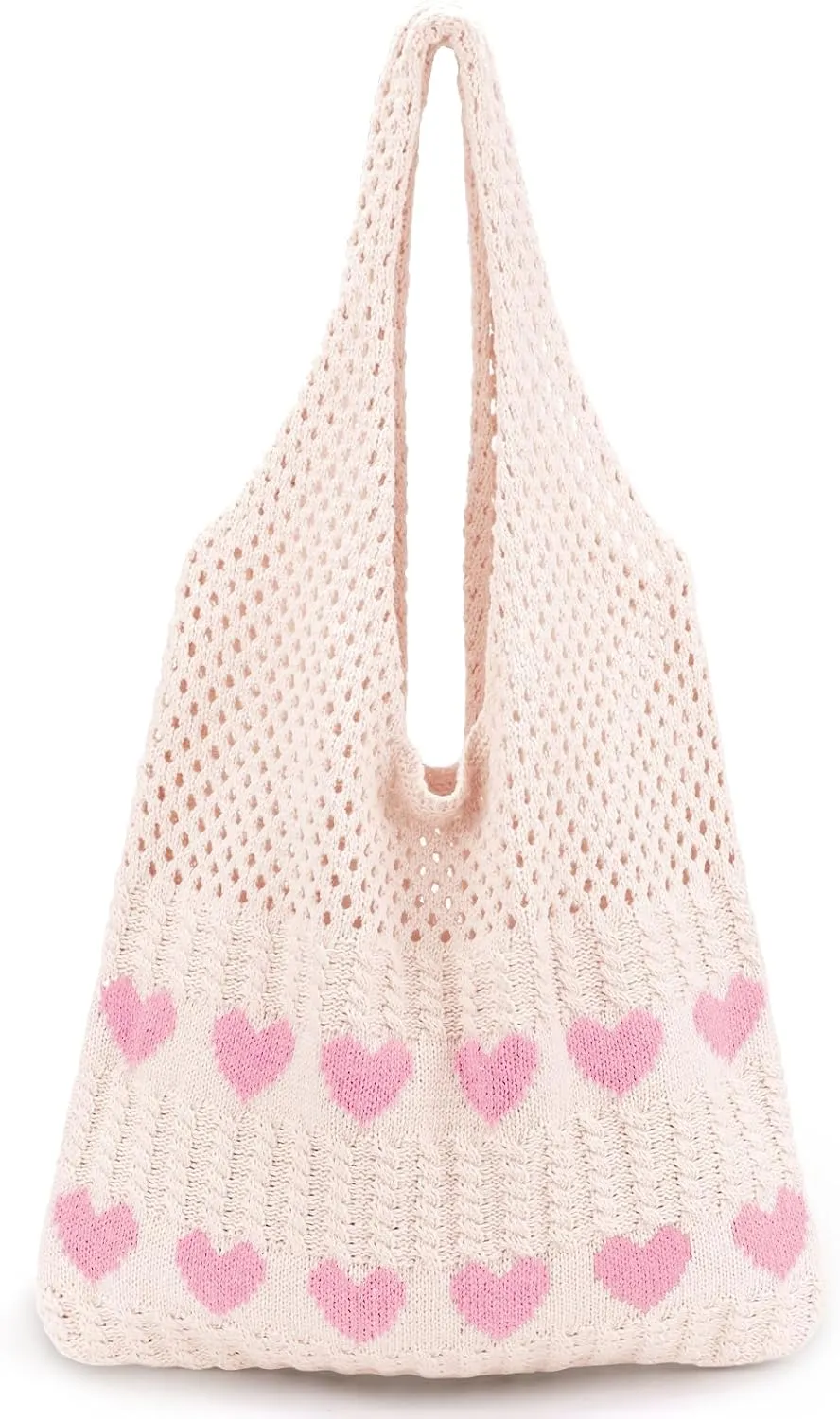 hatisan Crochet Bags for Women - Summer Beach Tote, Aesthetic Hippie Knit Bag
