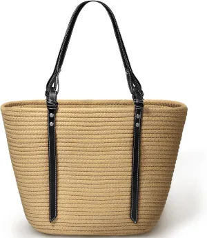 hatisan Crochet Bags for Women - Summer Beach Tote, Aesthetic Hippie Knit Bag