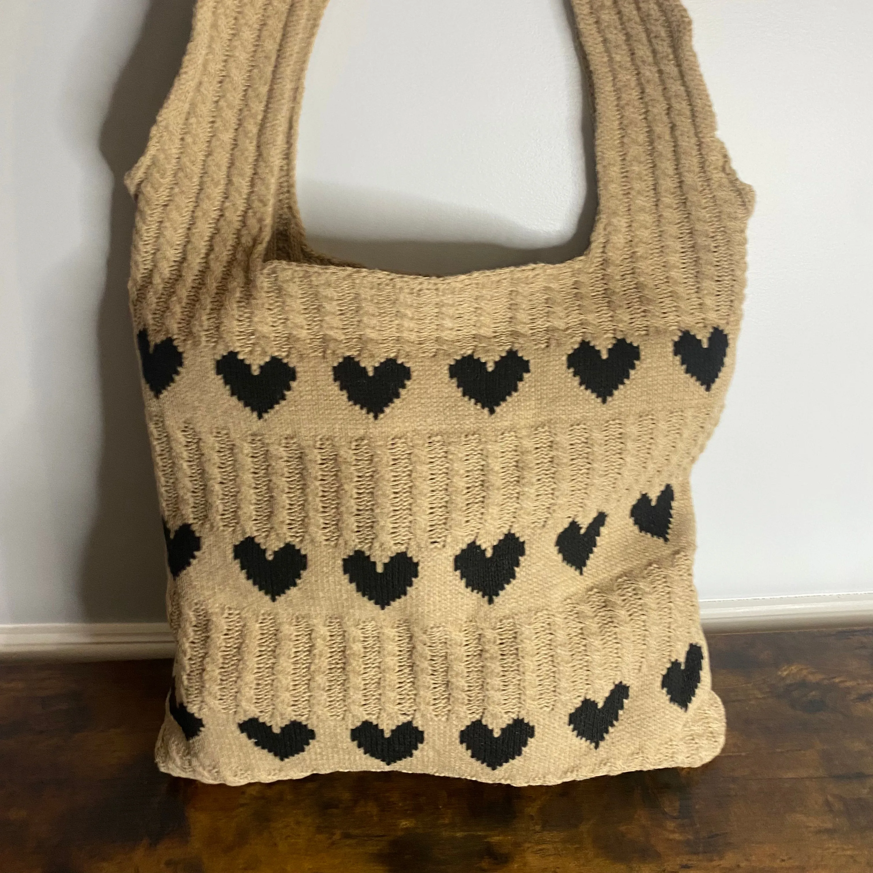 Heart Tote Bag - Knit Sweater - PREORDER