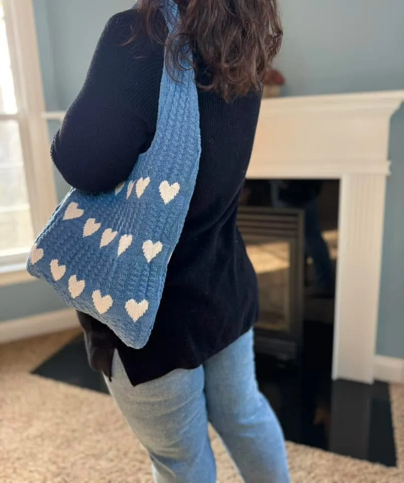Heart Tote Bag - Knit Sweater - PREORDER