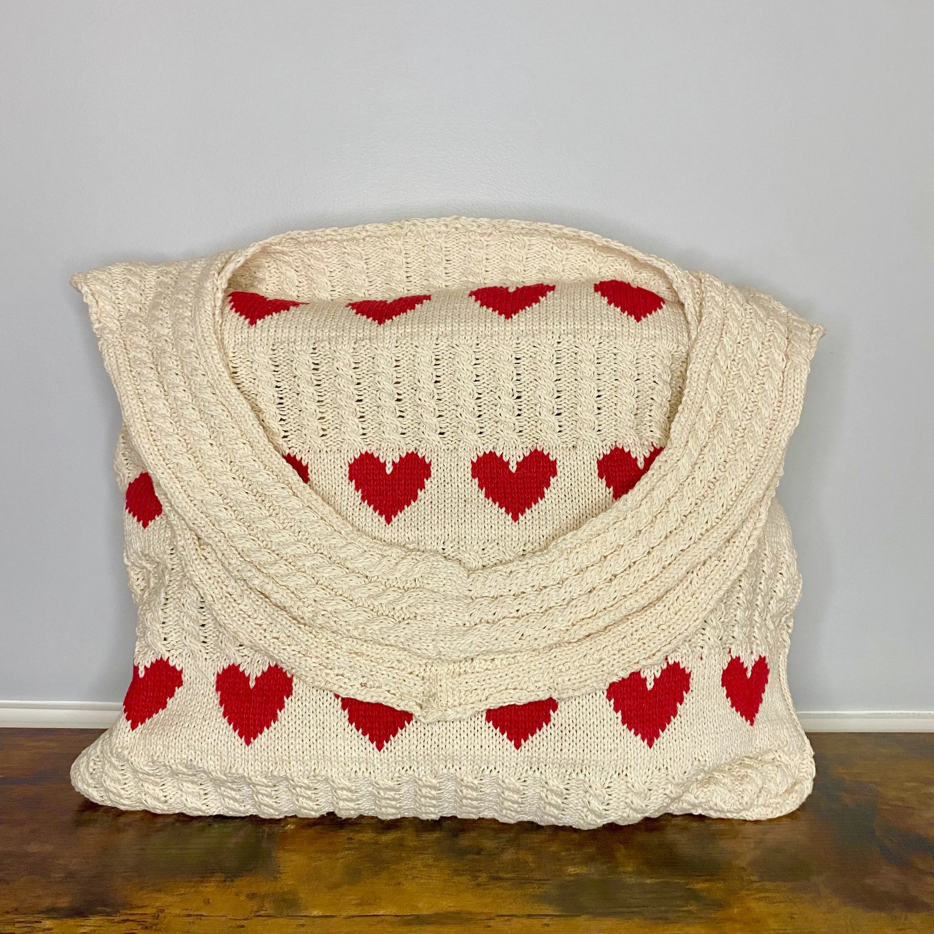 Heart Tote Bag - Knit Sweater - PREORDER