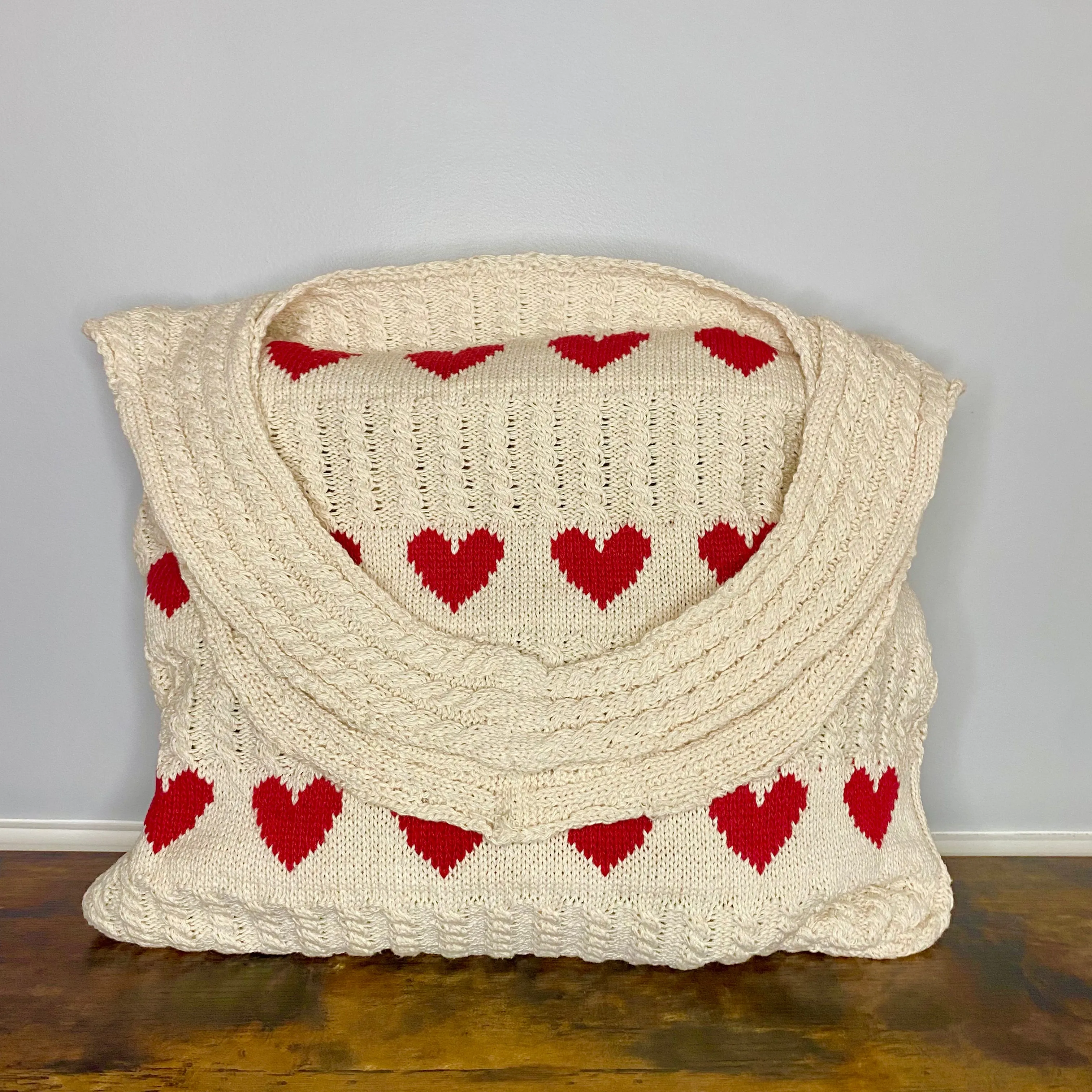 Heart Tote Bag - Knit Sweater - PREORDER