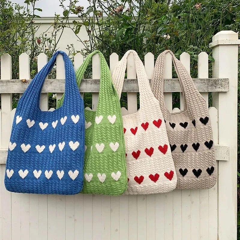 Heart Tote Bag - Knit Sweater - PREORDER
