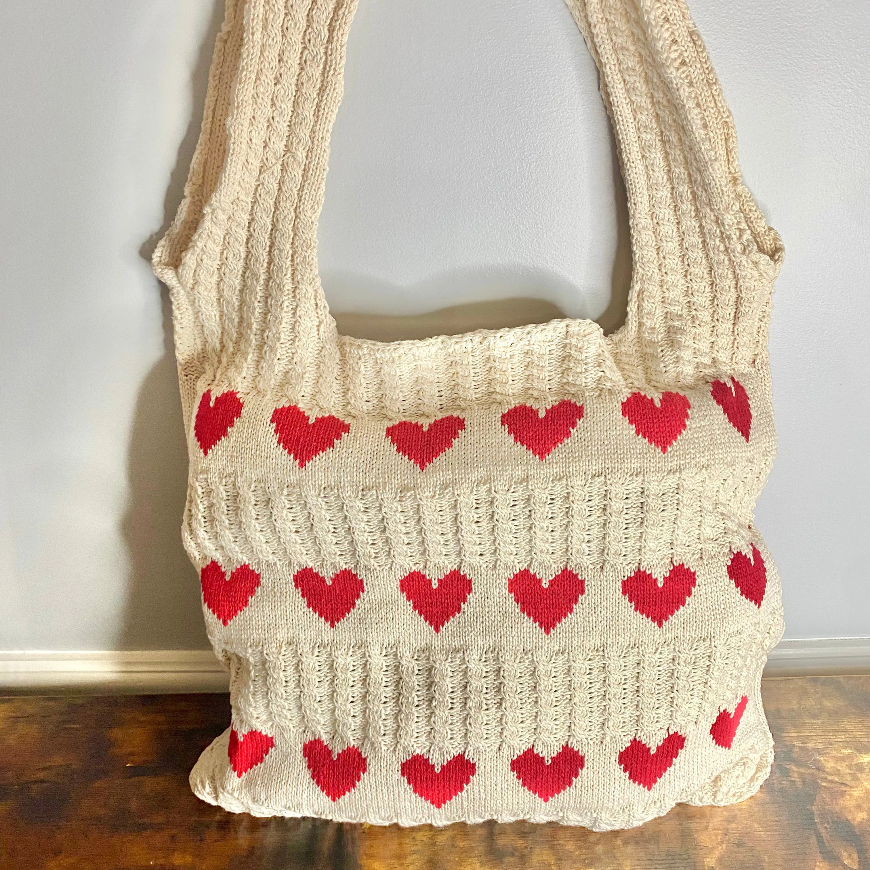 Heart Tote Bag - Knit Sweater - PREORDER