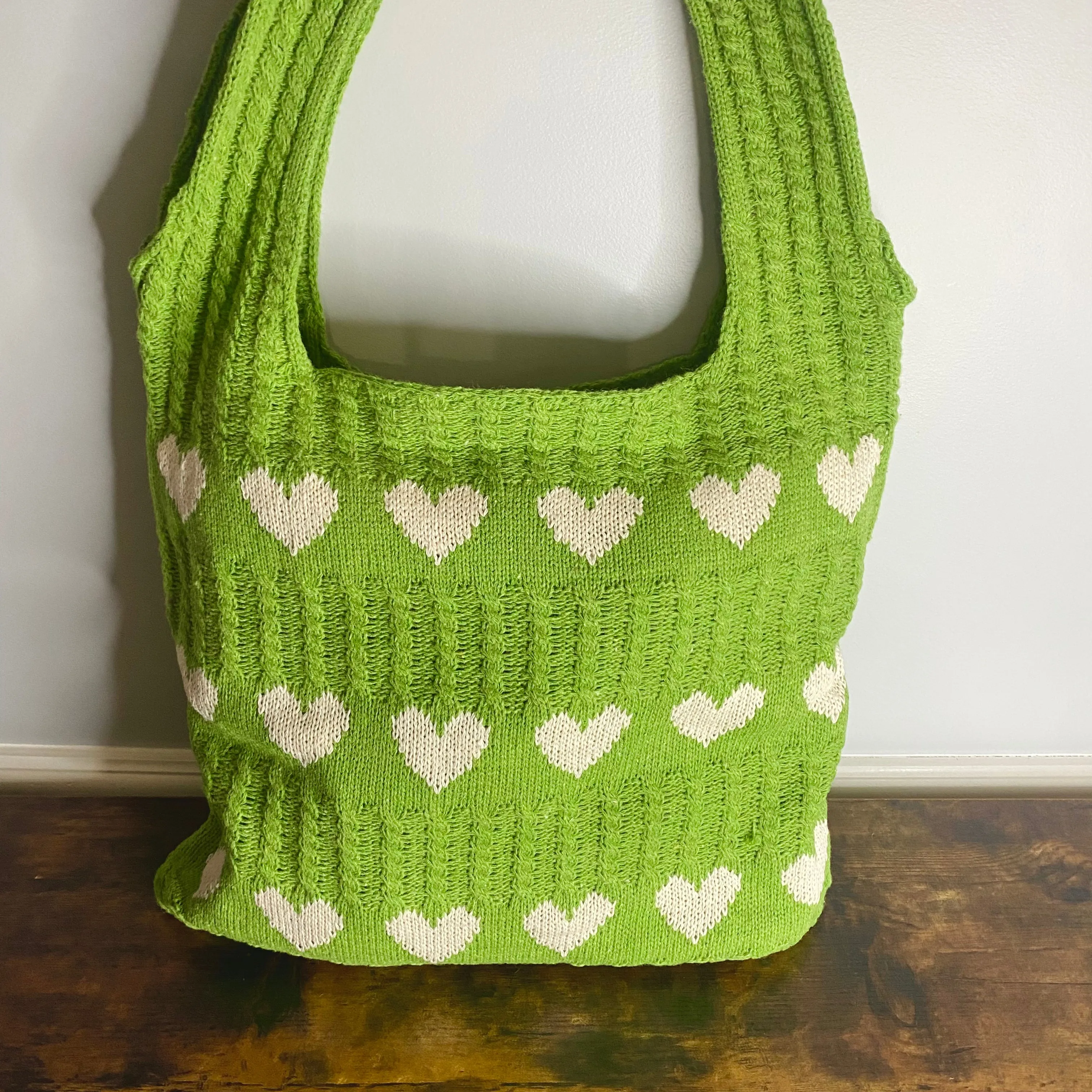 Heart Tote Bag - Knit Sweater - PREORDER