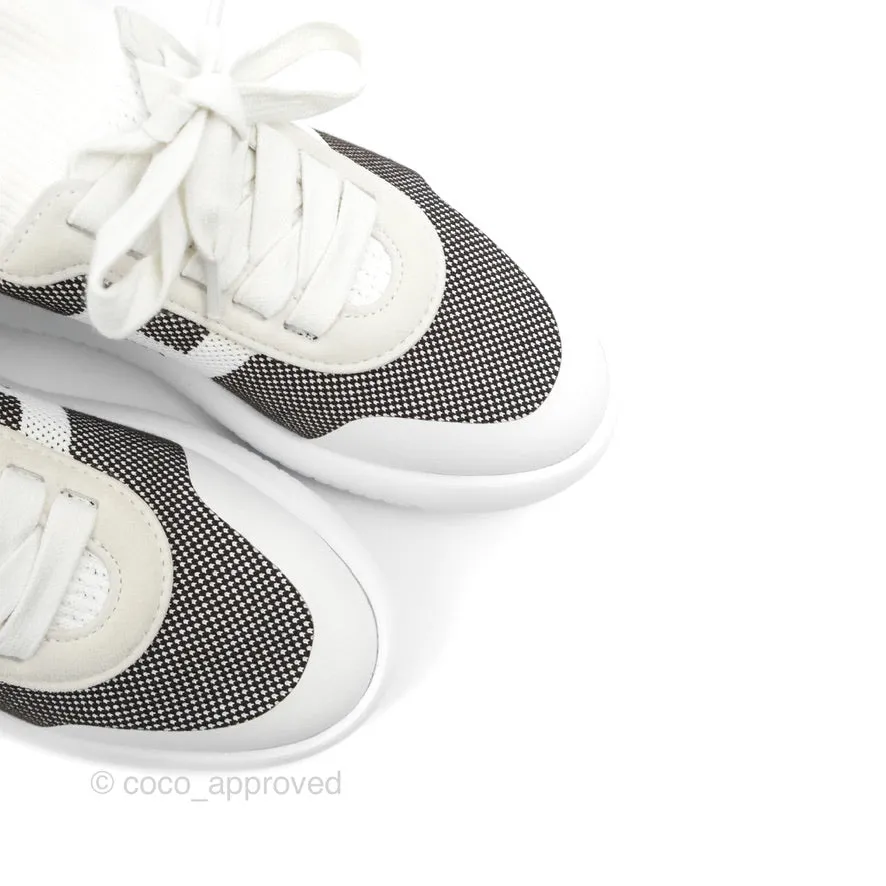 Hermès Crew Sneakers Knit White/Gris Size 36