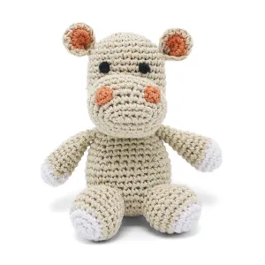hippo knit toy