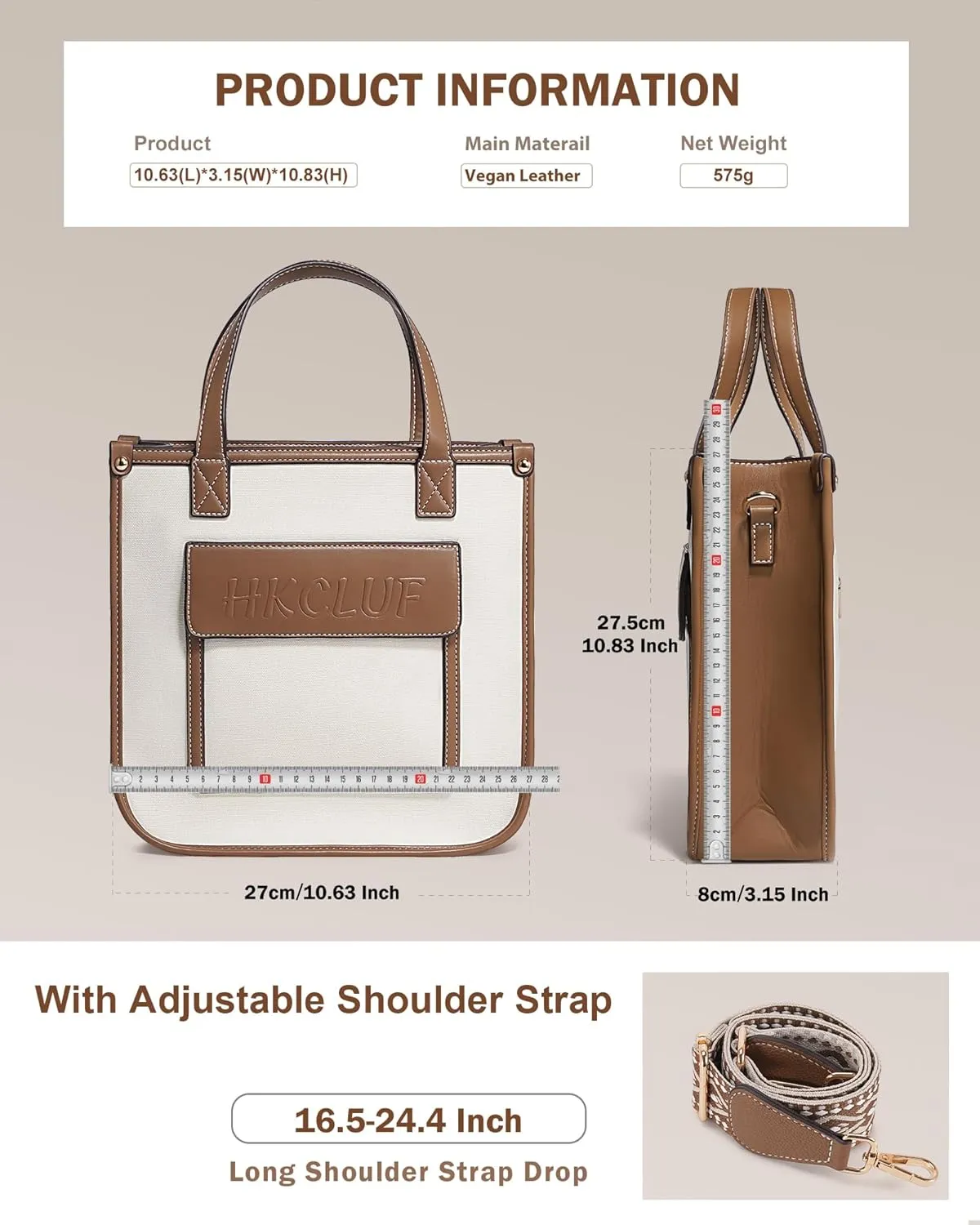 HKCLUF Tote Bag for Women,Vegan Leather Crossbody Bags for Women,Shoulder Bags Handbag with Adjustable Strap for Work,Travel