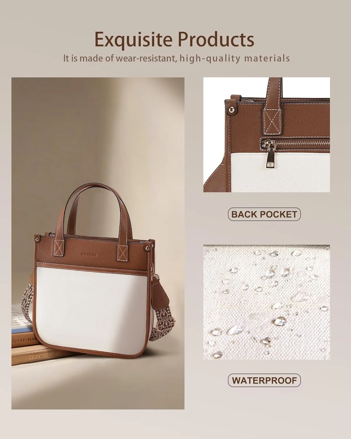 HKCLUF Tote Bag for Women,Vegan Leather Crossbody Bags for Women,Shoulder Bags Handbag with Adjustable Strap for Work,Travel