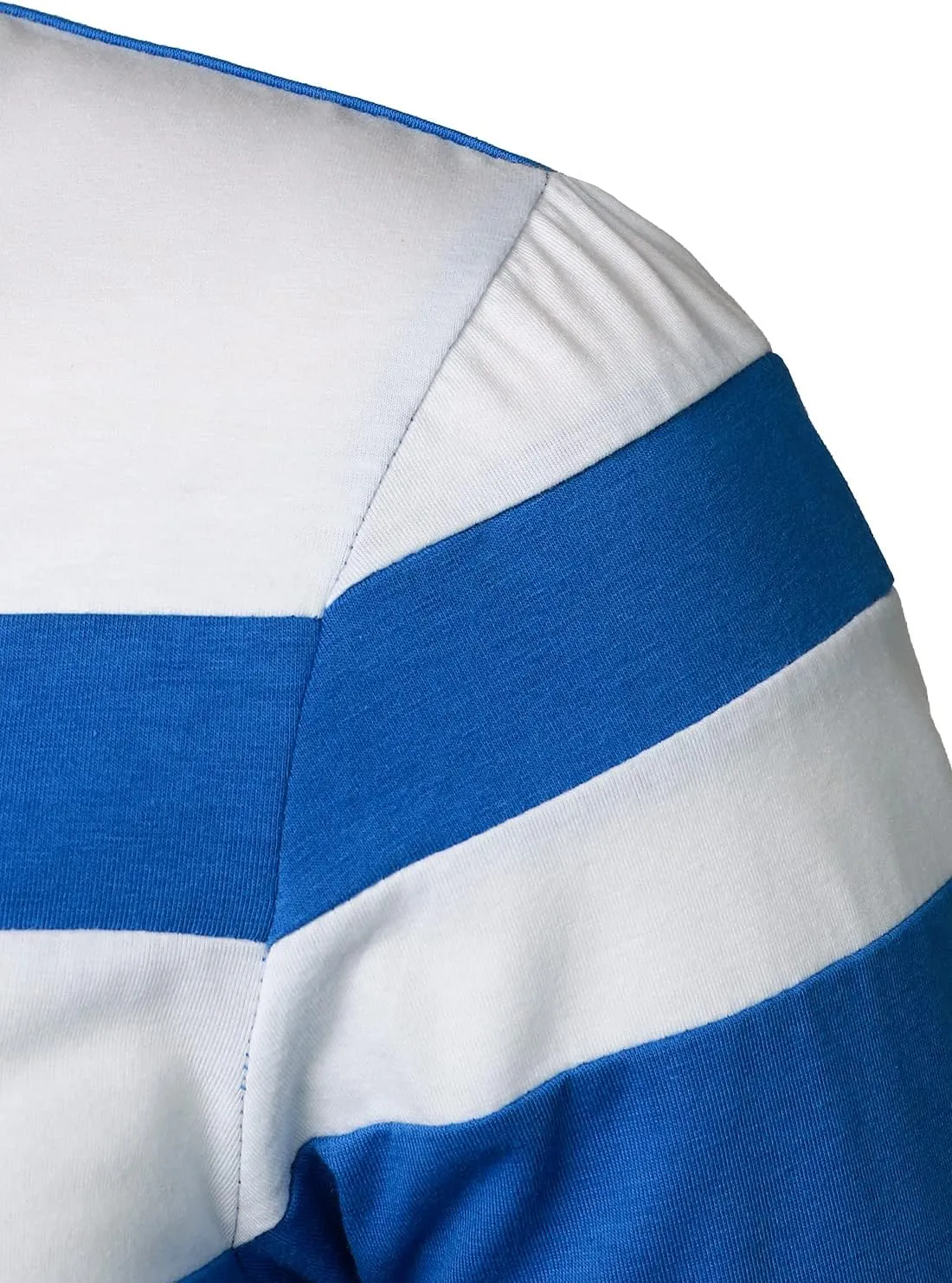 HOOD CREW Men’s Long Sleeve Polo Shirt Casual Slim Fit Shirts Contrast Color Patchwork T Shirts Cotton Tops