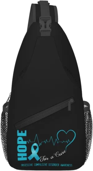 Hope For A Cure Obsessive Compulsive Disorder Crossbody Bags For Women Men Chest Backpack Gym Shoulder Bag Travel Outdoor Sports Casual Crossbody Bags