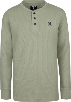 Hurley Boys' Long Sleeve Waffle Knit Shirt
