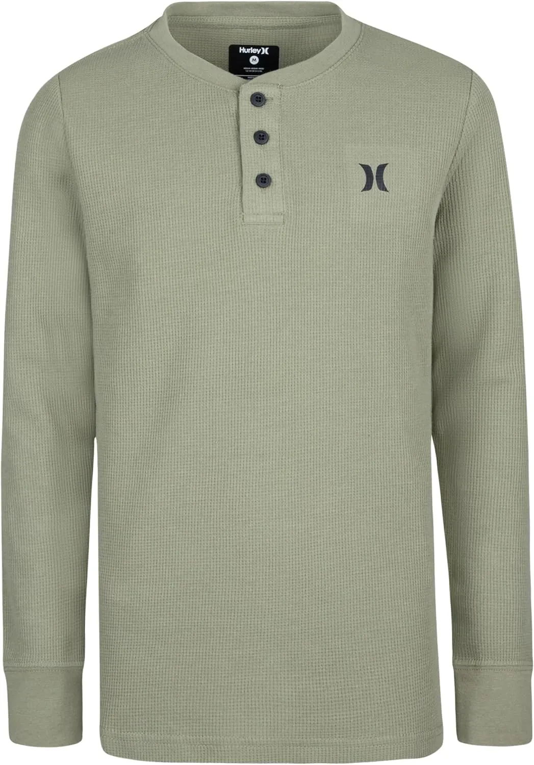 Hurley Boys' Long Sleeve Waffle Knit Shirt