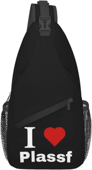 I love Plassf Crossbody Bags For Women Men Chest Backpack Gym Shoulder Bag Travel Outdoor Sports Casual Crossbody Bags