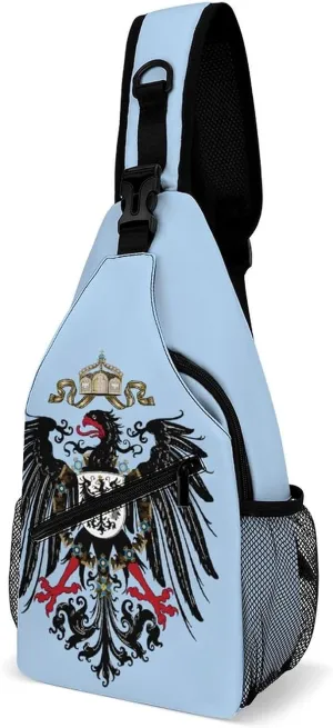 Imperial Coat of Arms of Germany Printed Sling Bag Casual Chest Bags Crossbody Backpack for Men Women Travel Outdoors