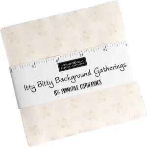 Itty Bitty Background Gatherings Charm Pack by Primitive Gatherings; 42-5" Precut Fabric Quilt Squares