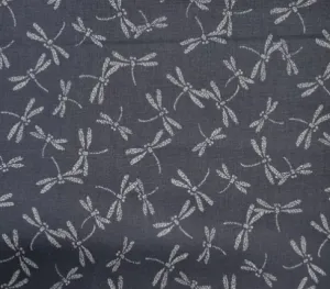Japanese Fabric - Michi Navy Dragonflies