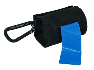 J.L. Childress Bag 'N Bags, Portable Fabric Duffel Dispenser and Waste Bag Refill, Easily Hooks to Stroller or Diaper Bag, Includes 30 Disposable Bags, Black