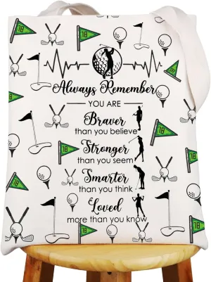JNIAP Golf Player Tote Bag Golfer Gifts Golf Lover Gift Golf Team Gifts Golf Coach Shoulder Bag Golf Mom Tote Bag
