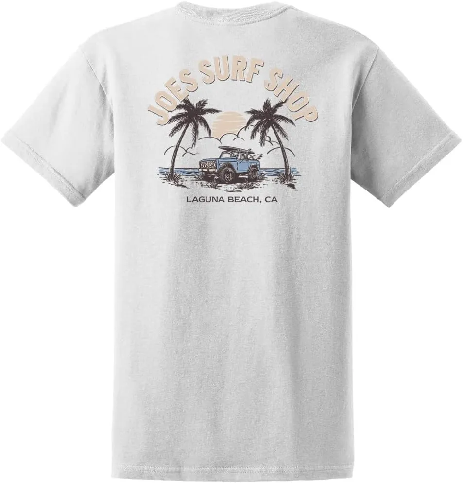 JOES SURF SHOP Men's Early Bird Logo Heavyweight Tees in Regular, Big and Tall