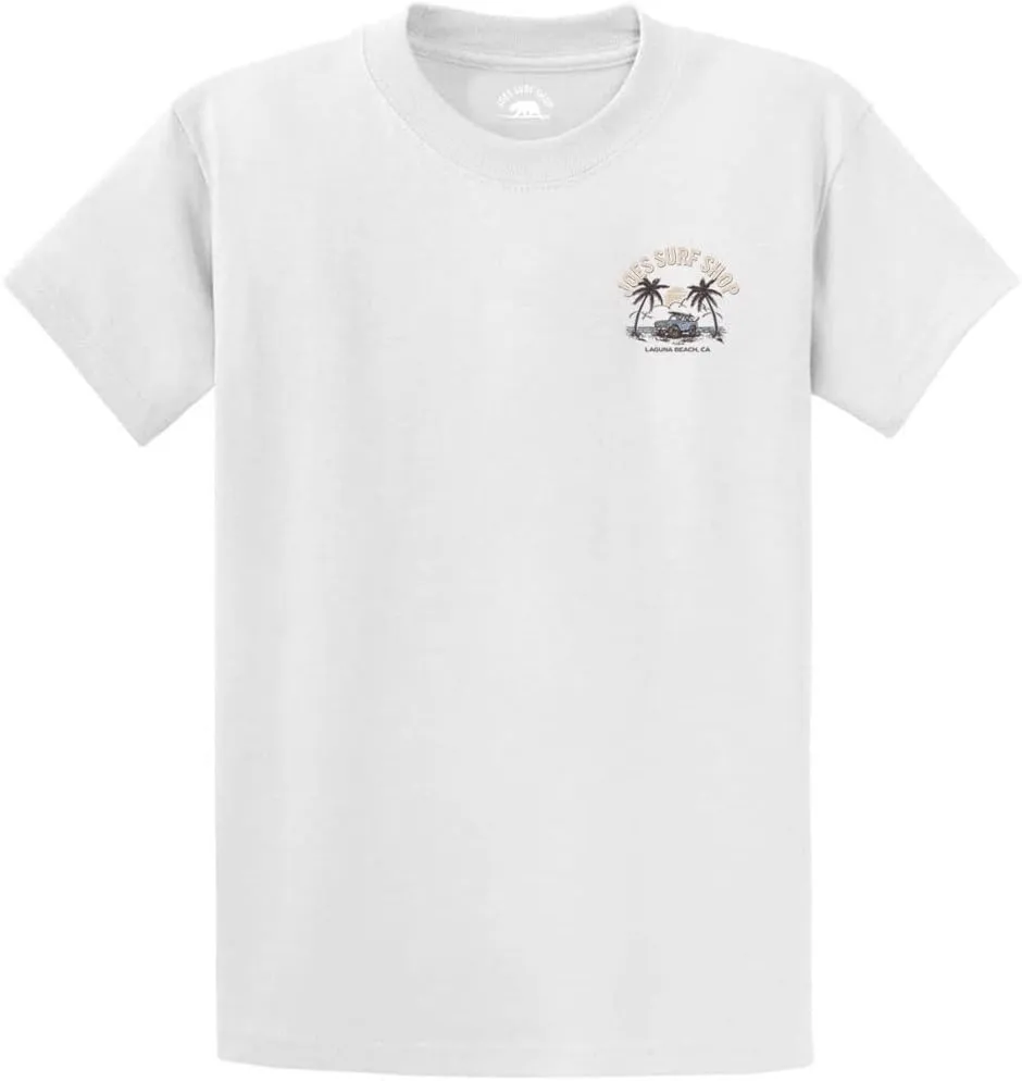 JOES SURF SHOP Men's Early Bird Logo Heavyweight Tees in Regular, Big and Tall