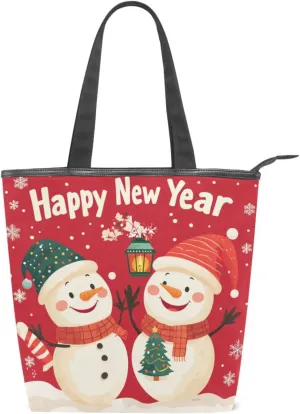 JSTEL Canvas Tote Bag for Women with Zipper Pocket,Canvas Tote Purse Gym Tote Bag Shopping Tote Bag