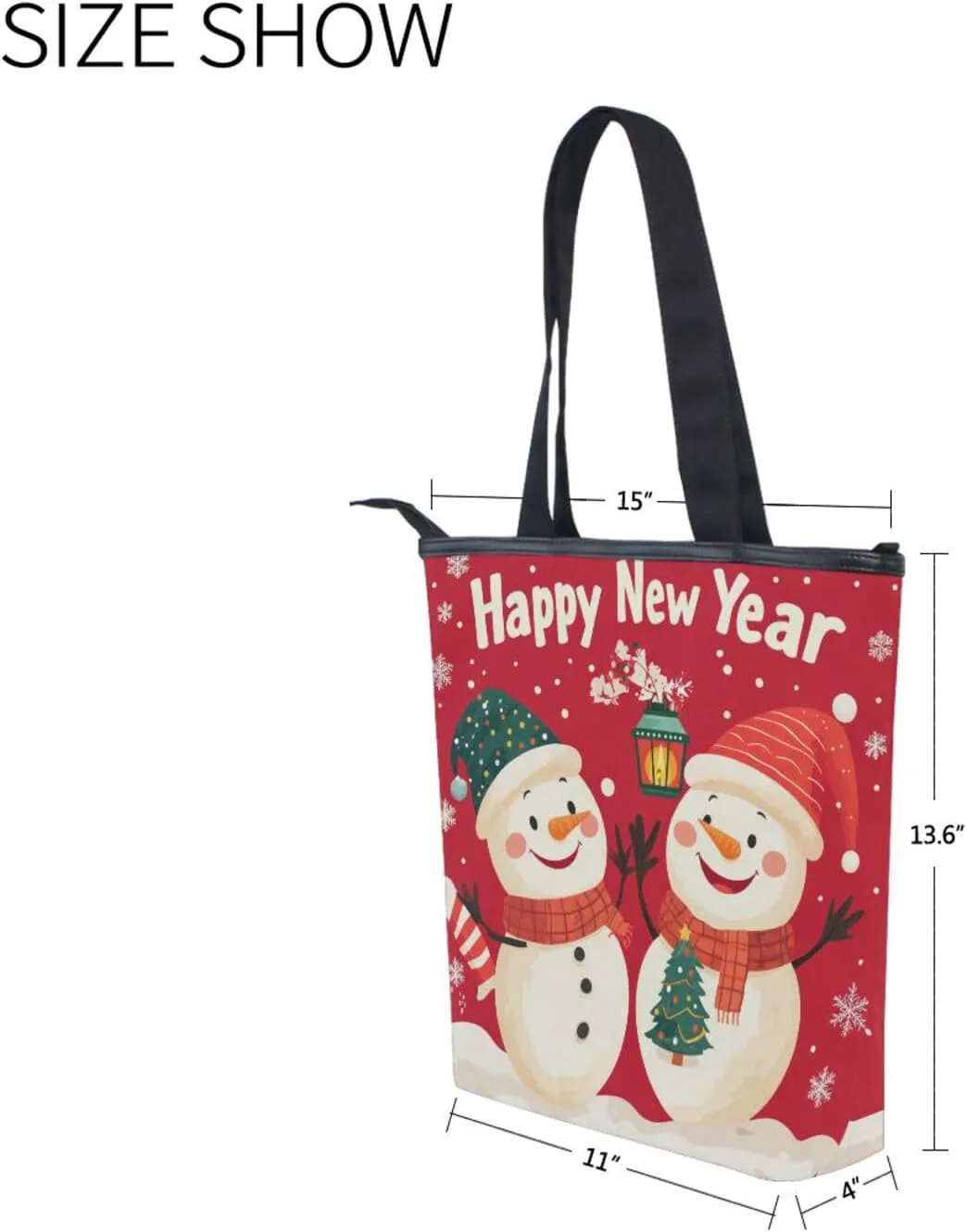 JSTEL Canvas Tote Bag for Women with Zipper Pocket,Canvas Tote Purse Gym Tote Bag Shopping Tote Bag