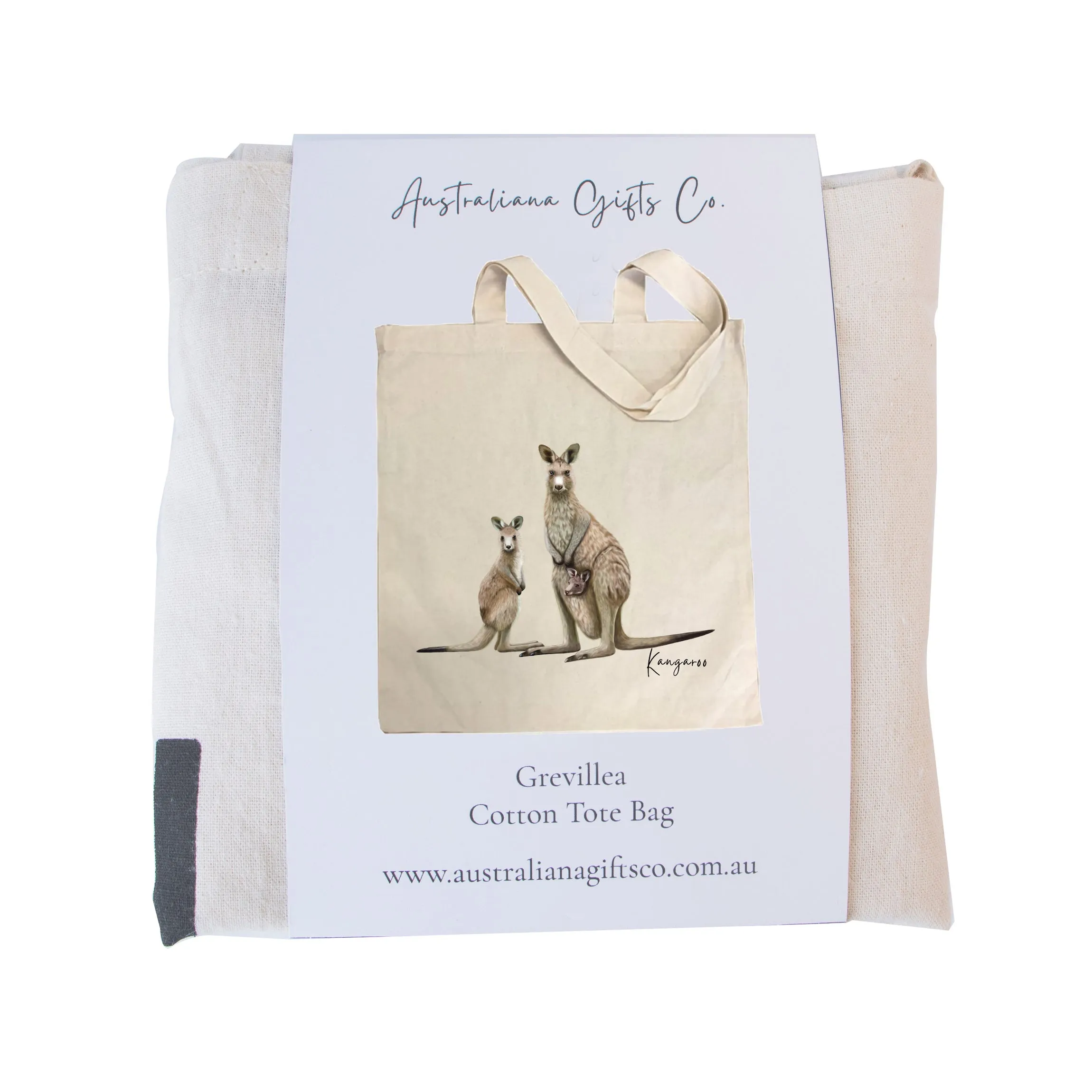 Kangaroo Cotton Tote Bag