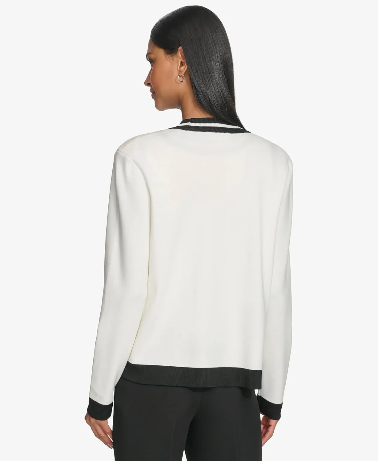 KARL LAGERFELD Women's Business Casual Lightweight Knit Cardigan