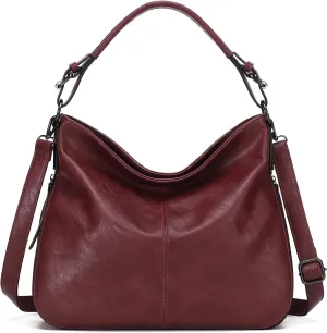 KL928 Large Purses for Women PU Leather Shoulder Handbag Crossbody Hobo Bags Ladies Tote Bags with Adjustable Shoulder Strap