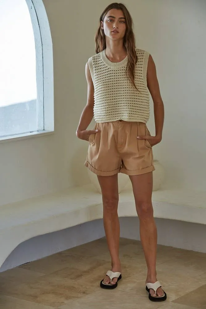 Knit Sweater Crochet Top