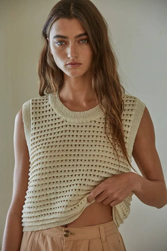 Knit Sweater Crochet Top