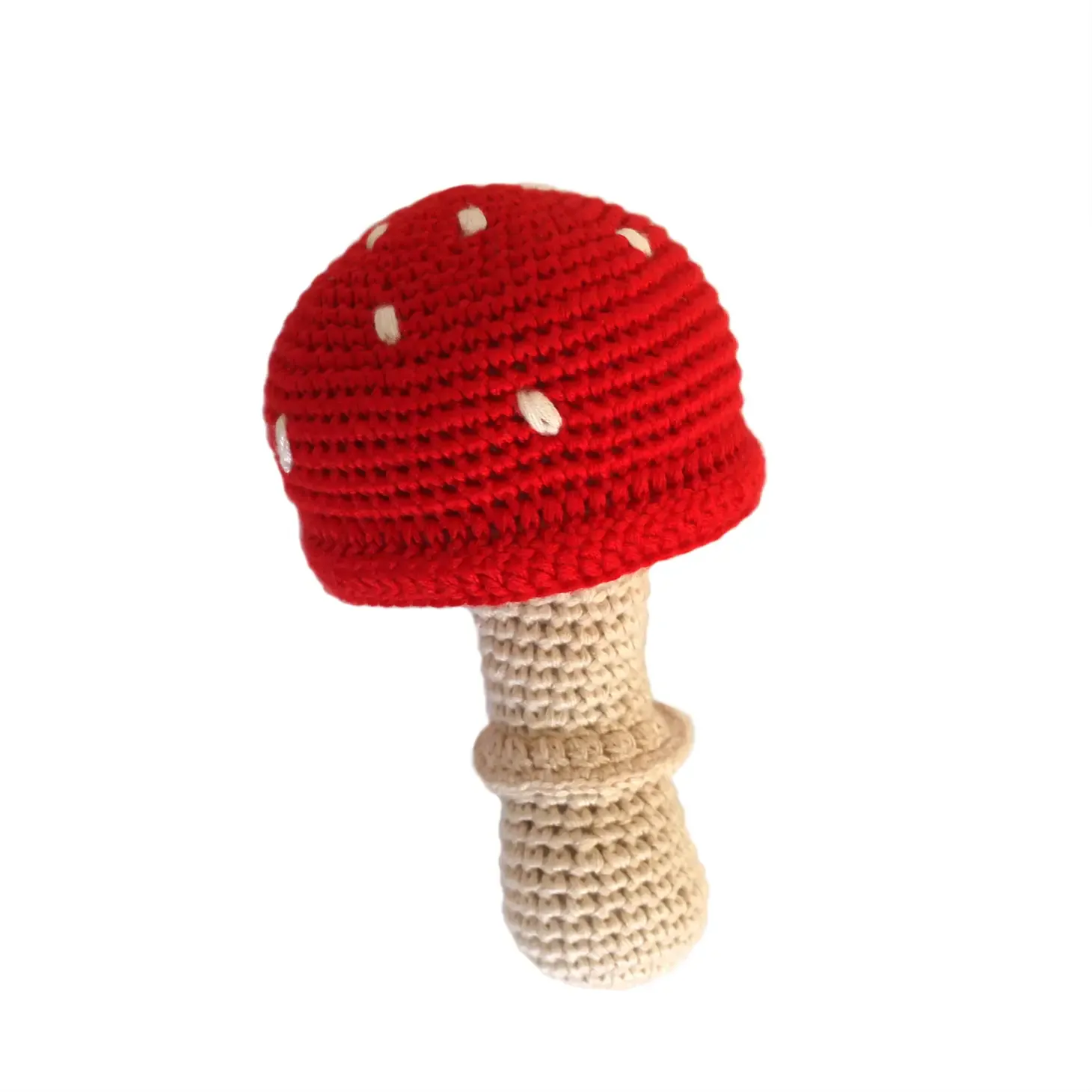 Knit Toadstool Rattle
