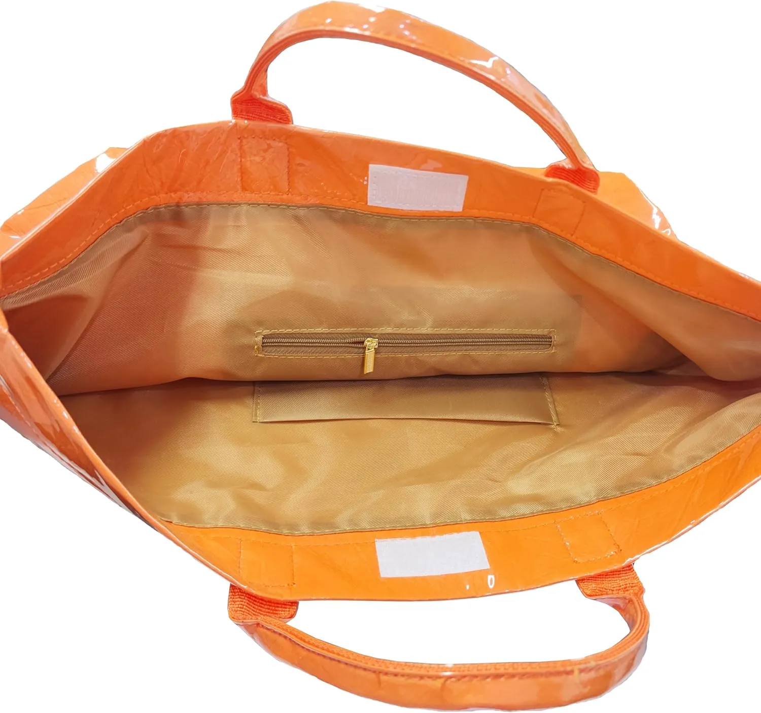 Kraft Paper Tote Bags with PVC Surface for Women Top-handle Bag Vintage Clear Purses Handbag Satchel