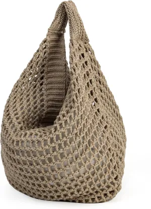 Large Beach Bags for Women Summer Beach Tote Bag Aesthetic Tote Bag Hippie Bag Knit Bag