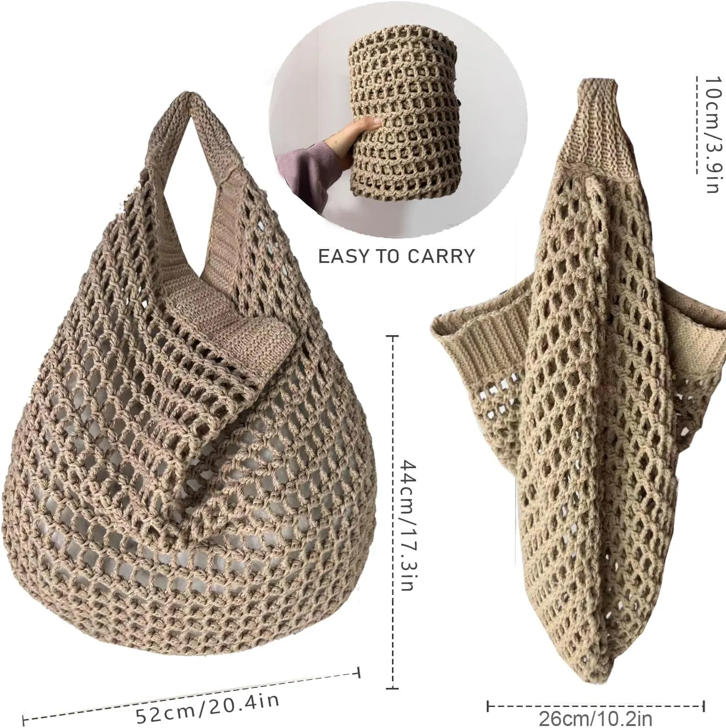 Large Beach Bags for Women Summer Beach Tote Bag Aesthetic Tote Bag Hippie Bag Knit Bag