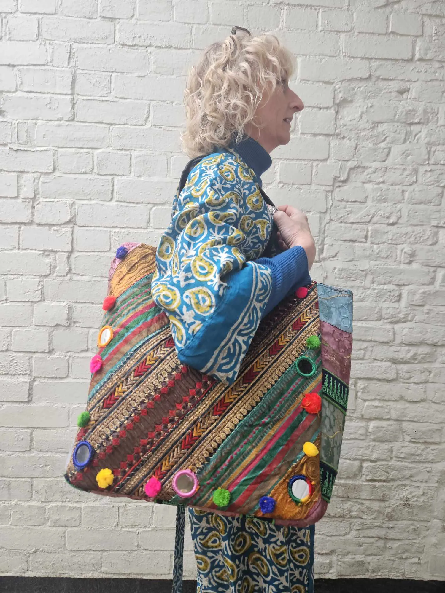 Large Patchwork Tote Bag