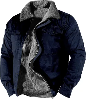LCMTWX Mens Plaid Flannel Jacket Plaid Print Lapel Button Down Pocket Long Sleeve Shirt Patchwork Jacket Thickened ​Coat