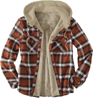 LCMTWX Mens Plaid Jacket And Winter Boho Print Hooded Zipper Pocket Long Sleeve Shirt Patchwork Casual Loose Thicken