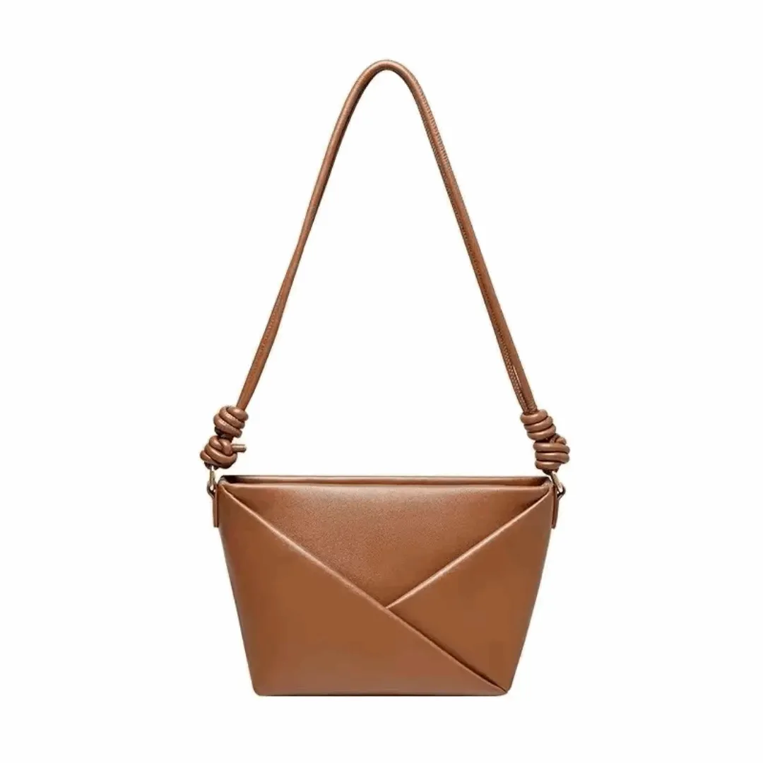 Leather Crossbody Bag –  Block Patchwork Crossbody & Shoulder Bag for Women